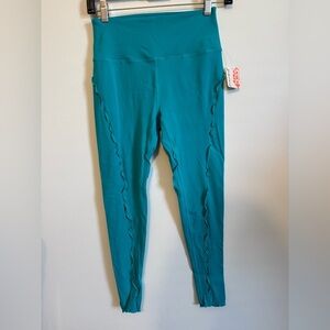 Free People Movement Hearts Aflutter Leggings in Wavy Waters Teal Size S